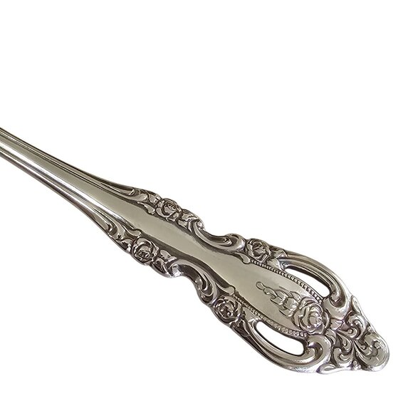 Oneida Silver Brahms Shell Casserole Spoon silverplate 1980s vtg serving flatwar - Picture 5 of 8